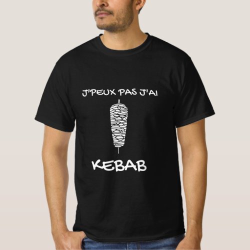 T_shirt noir Jpeux pas jai Kebab 