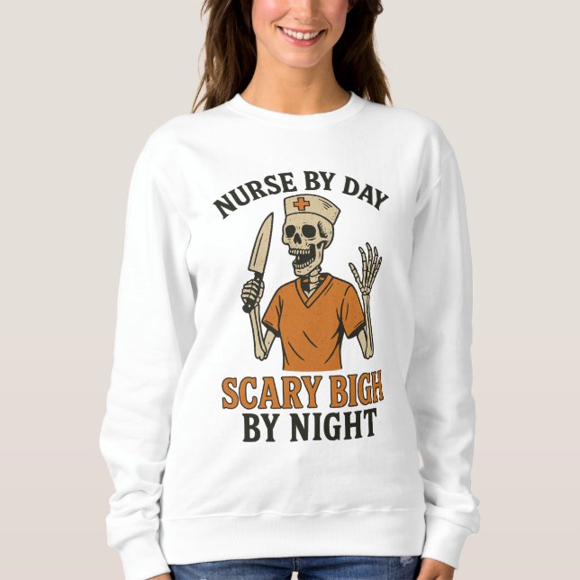 T-shirt Nurse Halloween Fun  Sweatshirt (Front)