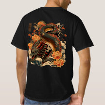 T-shirt of a dragon in traditional Japanese style