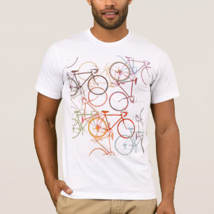 t-shirt of colorful bicycles