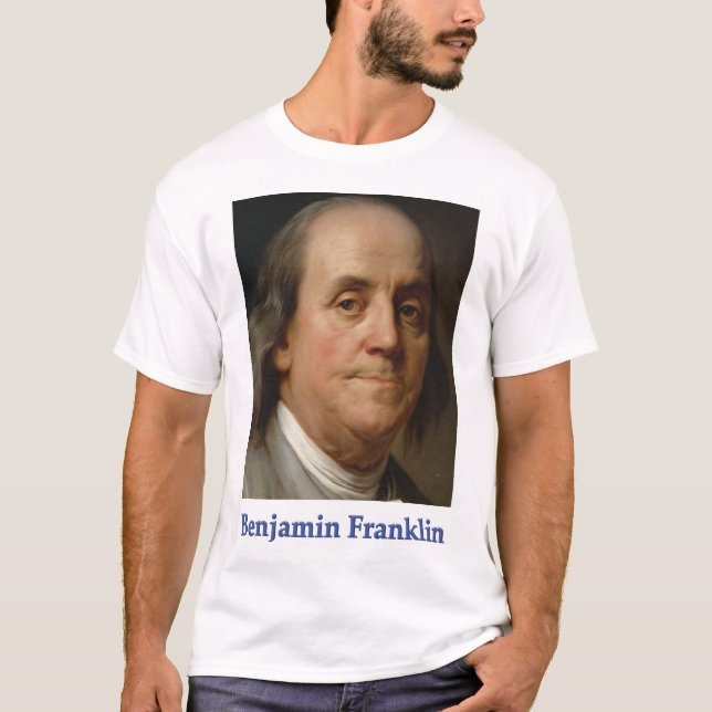 T-Shirt on Ben Franklin, science & progress (Front)