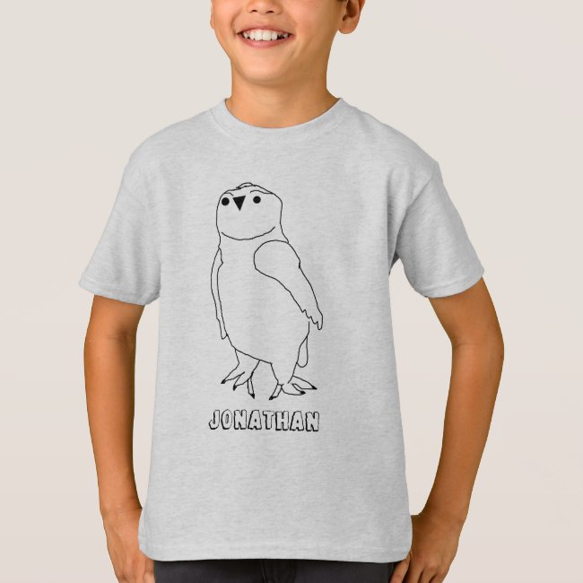 T-Shirt - Owl to Color with Name