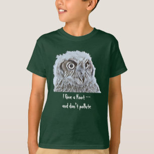 T-Shirt - Owl with Text