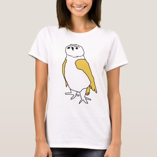 T_shirt _ Owl with Yellow Wings