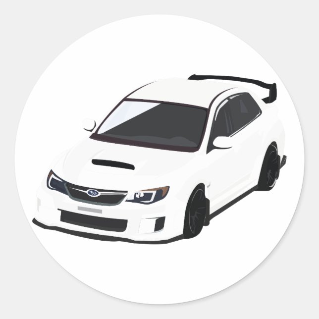 T-shirt Passion Rallye pour Fans de Sportives Classic Round Sticker (Front)