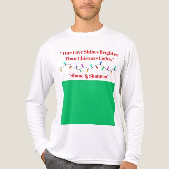 T-Shirt-Personalized Couples Christmas Shirt (Front)