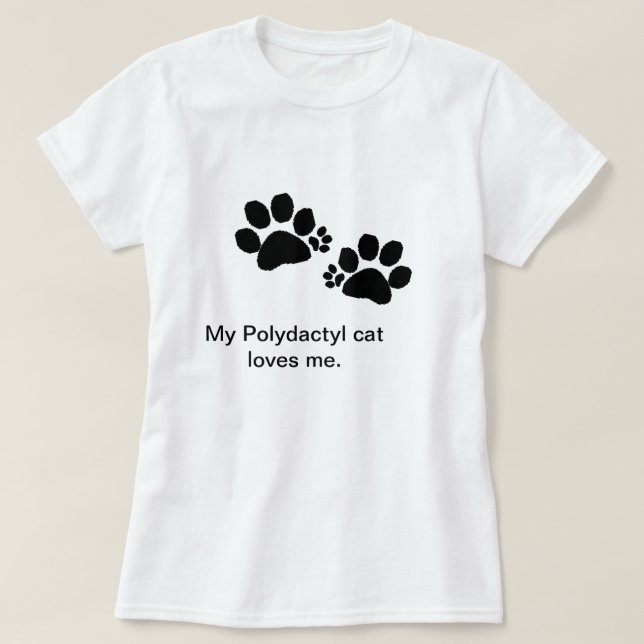 T-shirt - Polydactyl Cat Paws (Design Front)