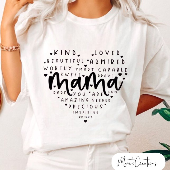 t-shirt positive affirmations mother's day, mom's  (Creator Uploaded)