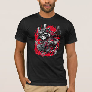 T-Shirt Raccoon Samurai rebellion78