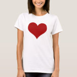 T-Shirt, Red Heart, Playing Card Symbol T-Shirt