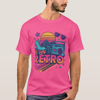 T-shirt Retro 80s - Style Synthwave Vintage