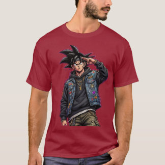 T-shirt rouge manga