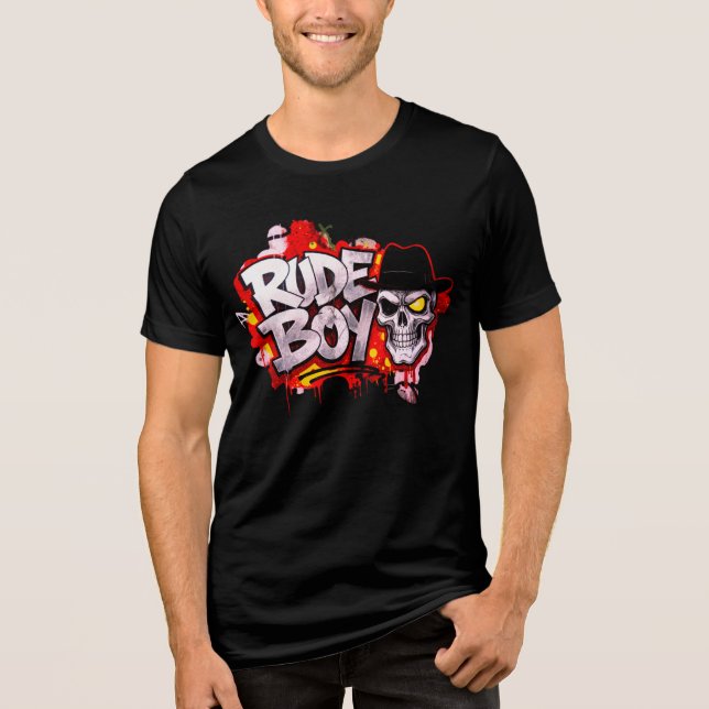 T-Shirt Rude Boy  Tri-Blend Shirt (Front)