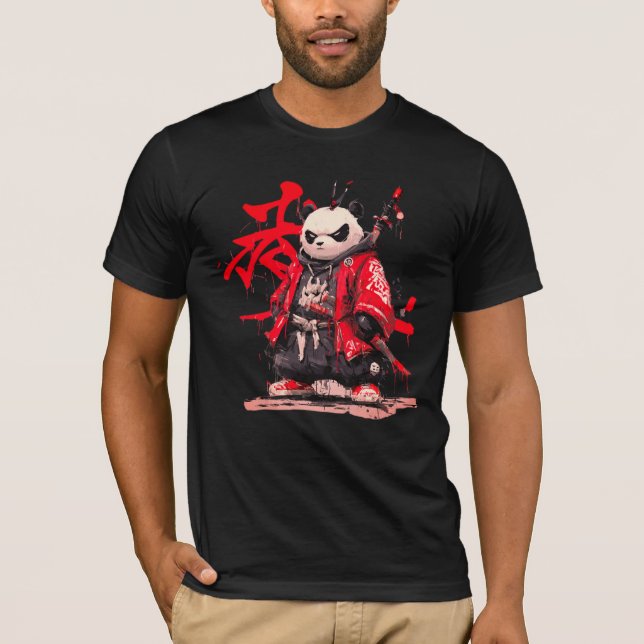 T-Shirt Samurai panda. (Front)