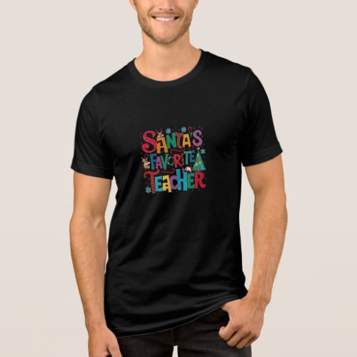 T_Shirt _ Santa Tri_Blend Shirt