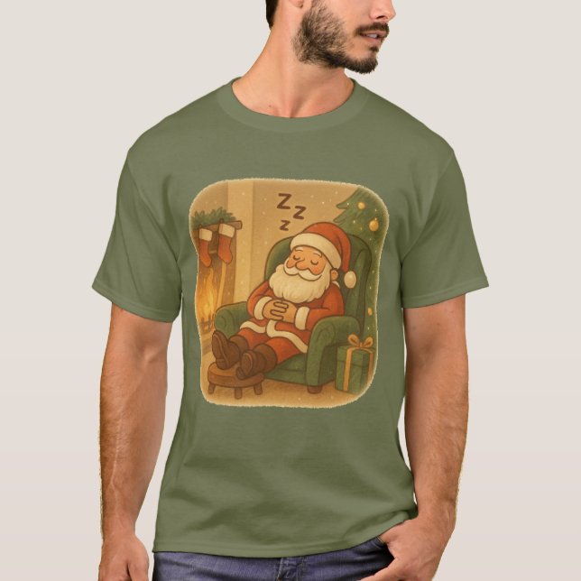 T-Shirt Santa's Cozy Christmas Nap (Front)