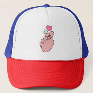 T-shirt Saranghae Love KPop Finger Heart coréen Trucker Hat