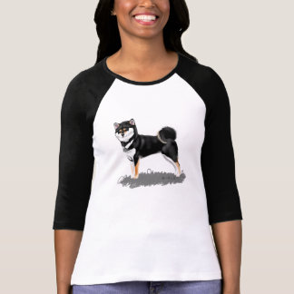 T-shirt shiba inu black&tan