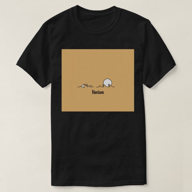 T-shirt shirt design minimalist waves mountain  (Design Front)