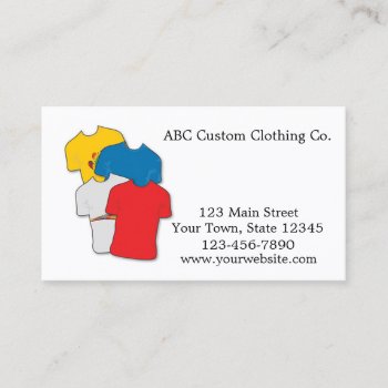 T-shirt Shop Business Card by StarStock at Zazzle