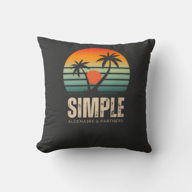 T-shirt Simple Sunset - Tropical vibes design Throw Pillow (Front)