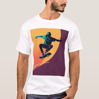 T-Shirt "Skateboarding Sunset Graphic Tee"