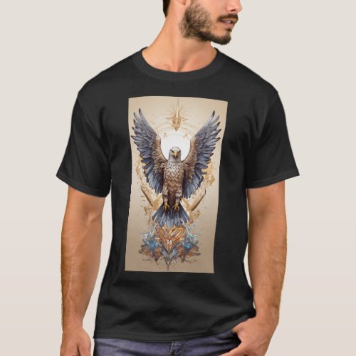 T_shirt Sky Soarer Majestic Eagle Design for Mens