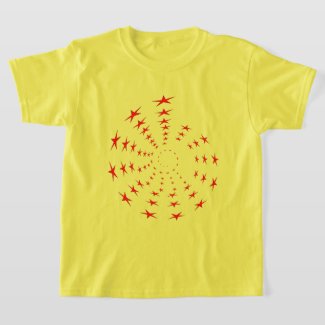 T-shirt - Spirals of Red Stars
