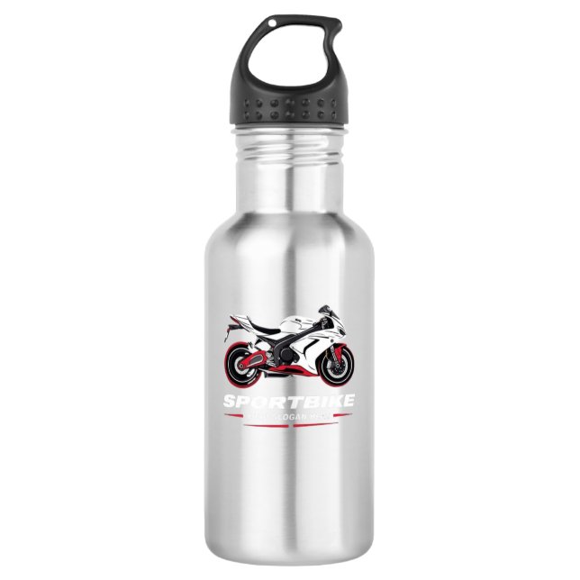 T-SHIRT SPORTBIKE NEW FASHION DESIGNER TEE STAINLESS STEEL WATER BOTTLE (Front)