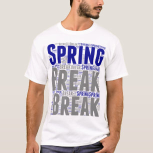 T-Shirt Spring break hoilday blue grey