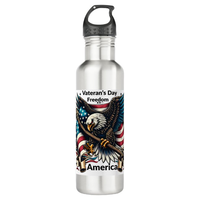 T-Shirt Stainless Steel Water Bottle (Front)