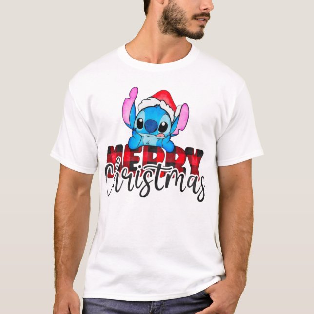 T-Shirt stitch png meery christmas  (Front)