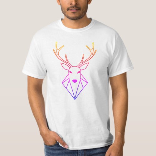 T_shirt Stylized Geometric Deer Head