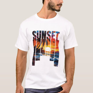 T-Shirt "SUNSET" – Tropical Sunset with