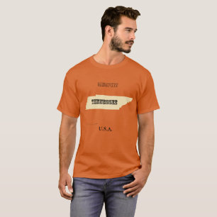 T-shirt - Tennessee Map with City