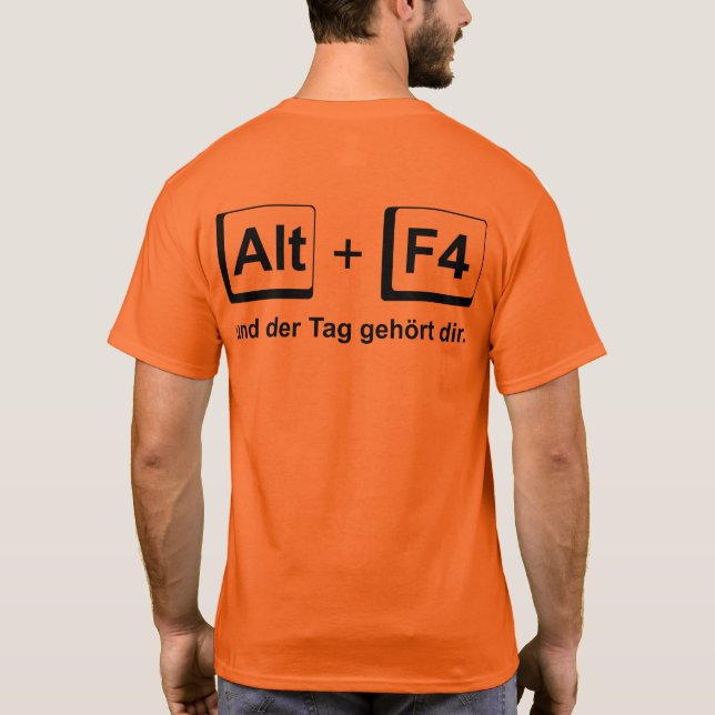 T-shirt "The day belongs to you for men" (Back)