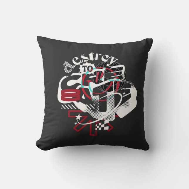 T-Shirt Throw Pillow (Front)