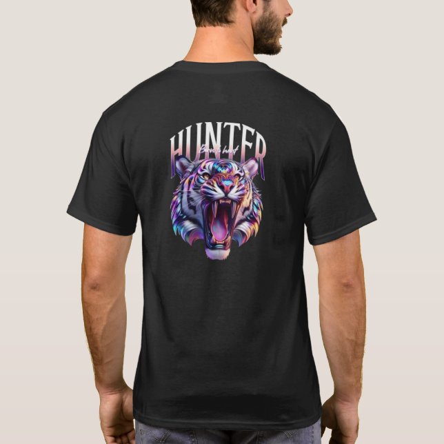  T-shirt tigre style art pour homme, femme et enfa (Back)