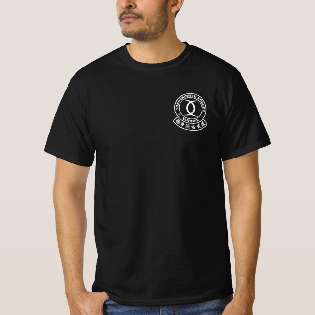 T - shirt Tokushinryu, Kobudo, Europe, Black (Front)