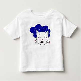 T-shirt. Trendy customised slipping happy cat. Zzz Toddler T-shirt
