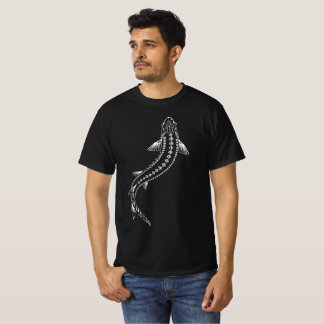 T-SHIRT -TRIBAL STURGEON FISH -SWIMMING STURGEON