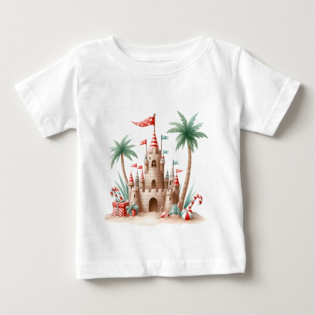T-Shirt-Tropical Christmas Family T Shirt (Front)