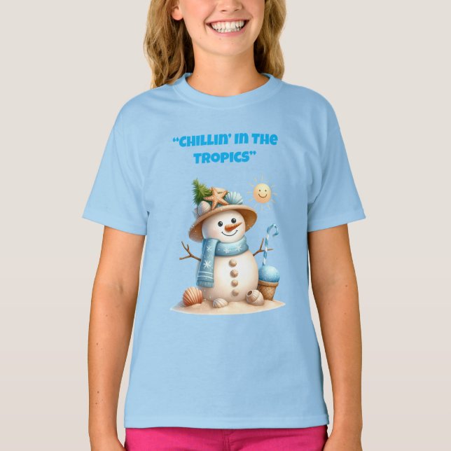 T-Shirt- Tropical Christmas Family T Shirts (Front)