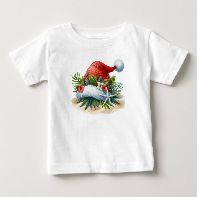 T-Shirt-Tropical Christmas Famiy TShirt (Front)