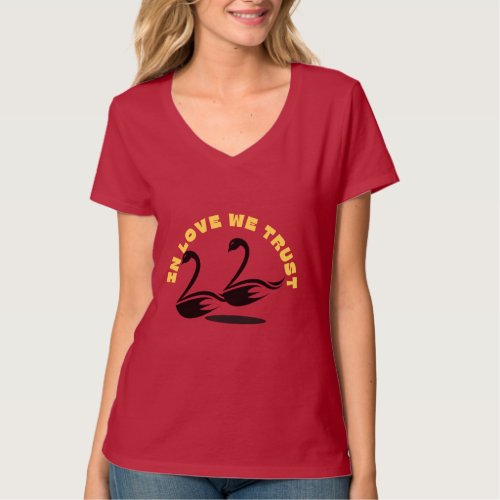 t_shirt Trusting in Forever Two Swans T_Shirt