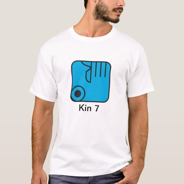 T-shirt Tzolkin Mao Blue Kin 7 (Front)
