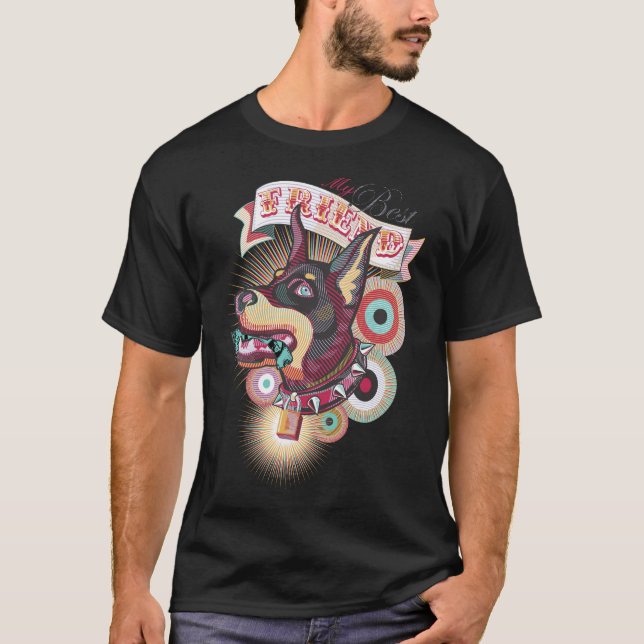 T-shirt Unissex – Urban Loyalty Doberman Pop-Art  (Front)