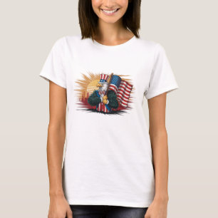 T-shirt usa Bald Eagle as an Uncle Sam Outfit is d