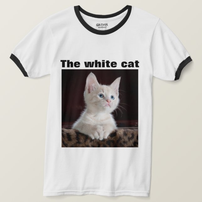 T-Shirt White color with a distinctive design (Design Front)