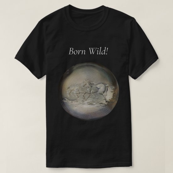 T-shirt - Wild Horses in Gray